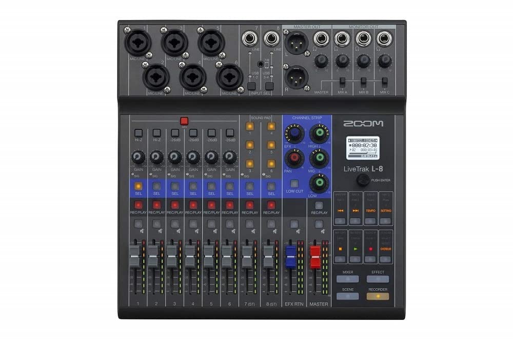 Zoom - L-8 - Mixer digital 8 canales, grabador e interface de audio USB
