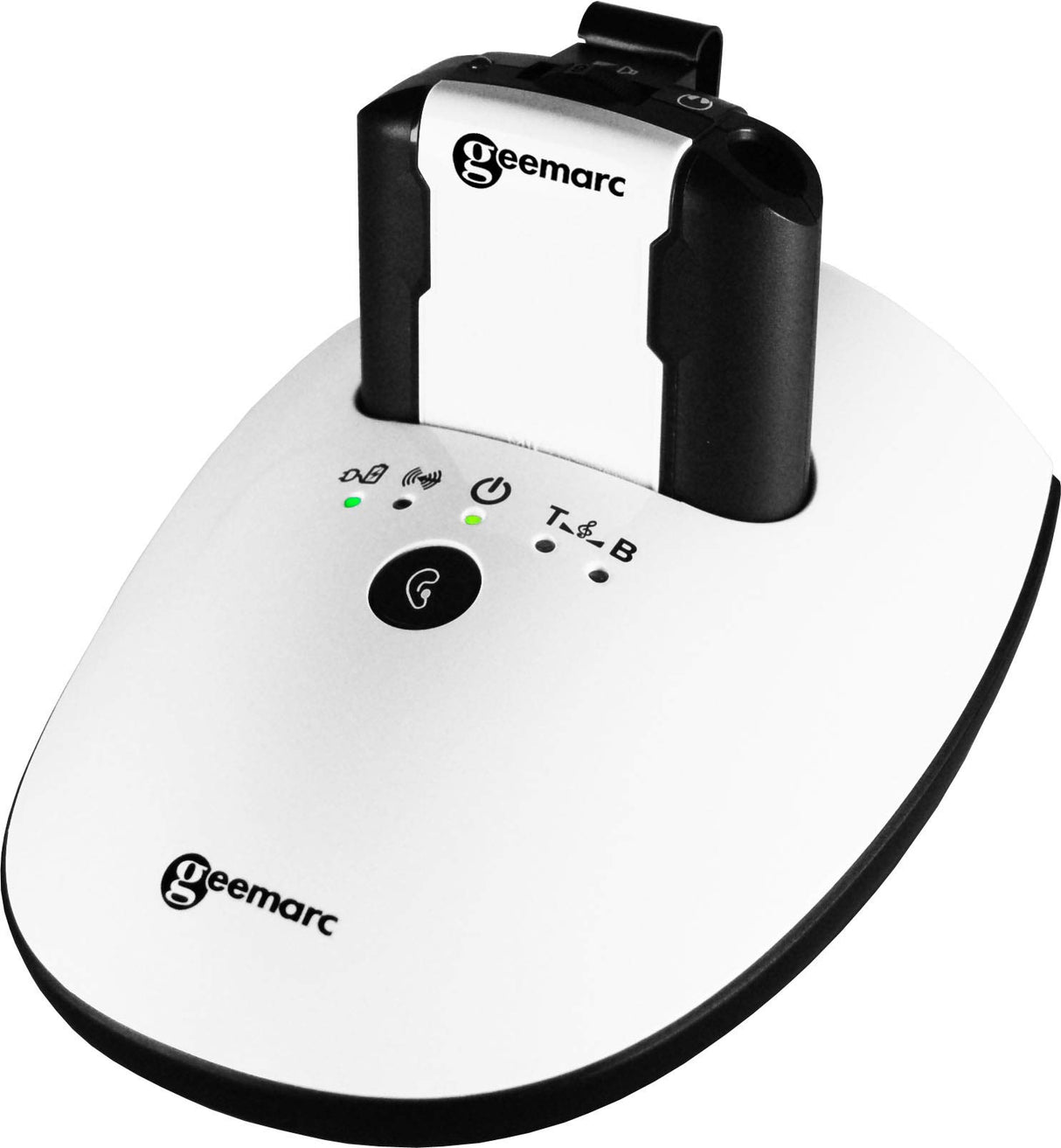 Geemarc CL7350 Opti Clip Duo - Auriculares Estetoscópicos Amplificados para TV con Conector Óptico - Pueden Utilizarse como Amplificador de Escucha Que Amplifica el Sonido Ambiente - Versión ES