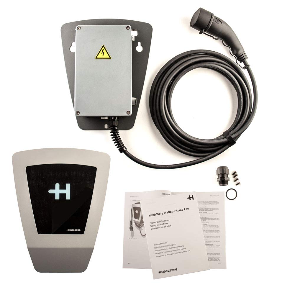 Estación de Carga Heidelberg doméstica y ecológica para Coches eléctricos e híbridos, máxima Potencia de Carga 11 kW