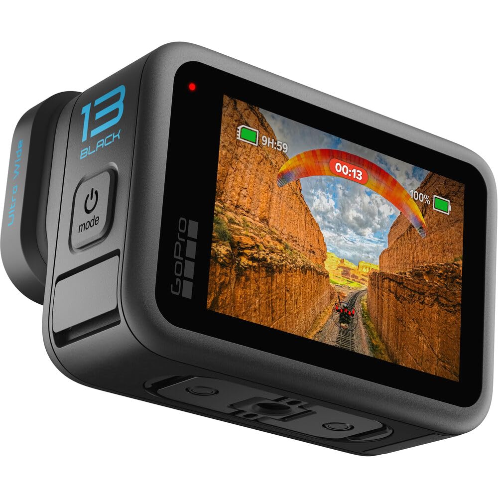 GoPro HERO13 Black Ultra Wide Edition: cámara de acción Impermeable con Video 5.3K60, Fotos de 27 MP, Campo de visión (FOV) Mejorado de 177 Grados y compatibilidad con Lentes de la Serie HB