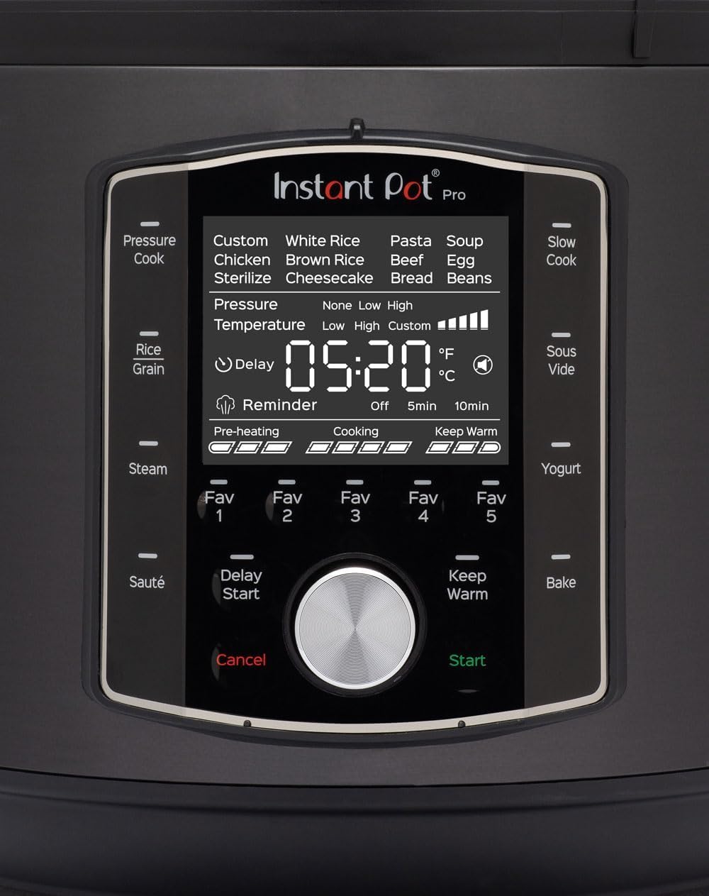 Instant Pot Pro Olla a Presión Eléctrica Multifunción 10 en 1, Cocción Lenta, Arrocera, Vaporera, Yogurtera, Sartén para Saltear, Esterilizador y Al vapor – Acero Inoxidable, 1200 W – 5,7 L, Negro