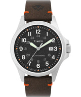Timex Expedition North - Reloj de 41 mm para hombre, eco-friendly marrón, correa de liberación rápida de dos piezas, esfera negra, caja de acero inoxidable TW2V64100