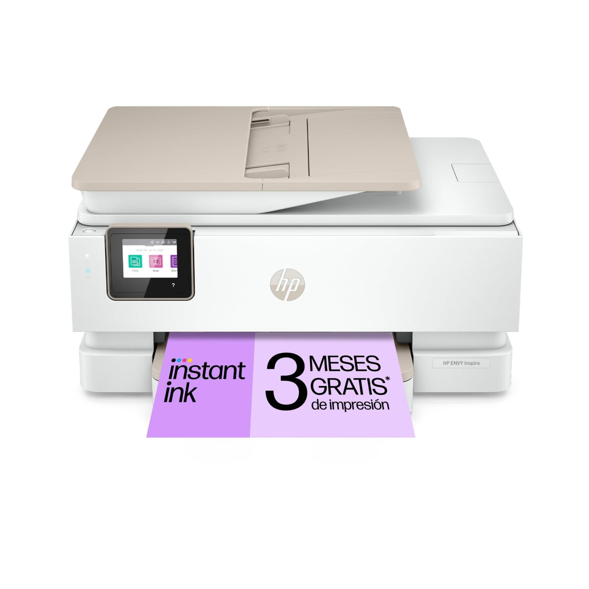 HP Envy Inspire 7920e 242Q0B, Impresora multifunción de inyección de tinta A4 a color, Conexión Wi-Fi, impresión a doble cara automática, 22 ppm, 3 meses de impresión Instant Ink con HP+, Blanca