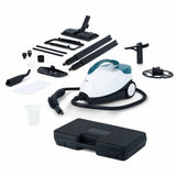 H.Koenig Limpiador a Vapor 4 barras H.Koenig NV6400, Autonomía 45min, Listo en 8min, 1,5L, Potente 2000W, Compacto, Multifunción, suelo, muebles, coche, Accesorios + 2 cepillos nylon/acero inoxidable