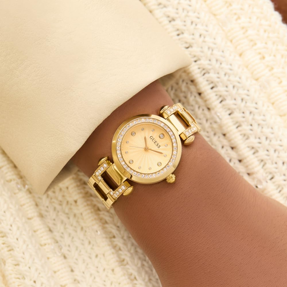GUESS Reloj Analógico para Mujer'S de Cuarzo con Correa en Acero Inoxidable GW0869L4