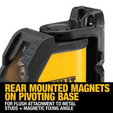 DeWalt DW088CG-XJ - Láser Autonivelante de 2 Líneas en Cruz (Horizontal y Vertical), Color Verde