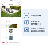 Netatmo Cámara de Vigilancia Exterior Sirena 105 dB y Foco 12W, Video HD, Detección Avanzada de Personas, Animales y Vehículos, Visión Nocturna, Almacenamiento Local Gratis - NOC-S-AMZ