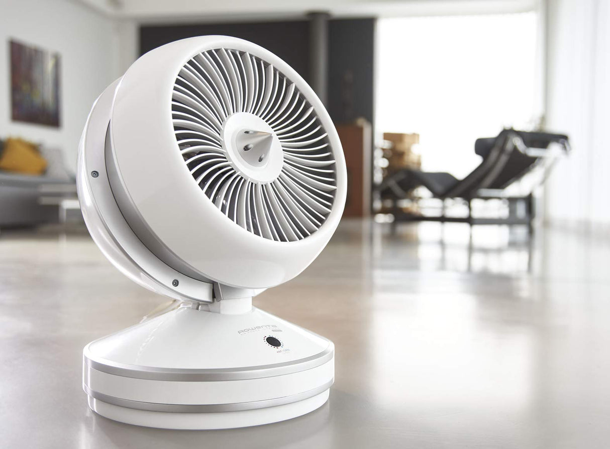 Rowenta Air Force Intense - Ventilador de calefacción 2 en 1, silencioso, multioscilación ecológica, modo automático, función de inicio diferido, mando a distancia, HQ7152F0, color blanco