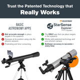 Celestron 22460 StarSense Explorer DX 102AZ Telescopio para Smartphone con aplicación, Compatible con iPhone/Android, Gris