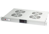 'ventolazione Armarios Techy 4 ventiladores 1U para rack 19 con termostato LED gris