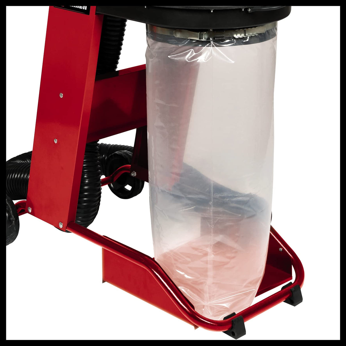 Einhell Aspirador TE-VE 550/1 A (550 W, enchufe Automático 2500 W, manguera de aspiración de 250 cm y Ø 100 mm, 2 adaptadores de aspiración 36 mm, Liberación Rápida para Bolsa de Recolección 65 L)