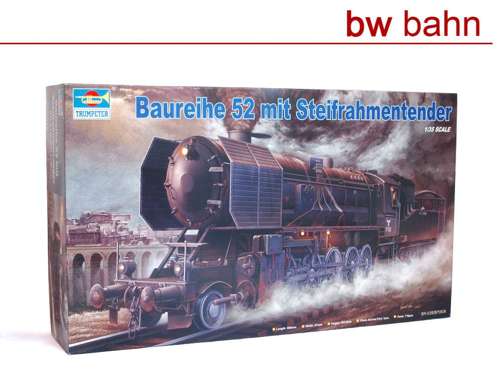 Trumpeter- Kriegslokomotive BR52 Modelismo, afición, Montaje, detallado, Color Diferentes, Various (WA San TRU00210)