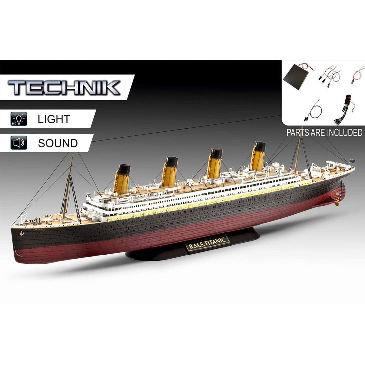 Revell, Blue Titanic 00455 Technik 1:16-Kit de Modelo de plástico VW T1 Samba Bus, Azul, Color sin Pintar, Mittel (RV00458)