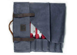 KOTAI | Bolsa Enrollable para Cuchillos de Chef de Cuero | 8 Ranuras para 7 Cuchillos y un Acero para bruñir | Hule Ultra-Resistente | Asas y Correas de Cuero | Bolsillo con Cremallera | Hecho a Mano