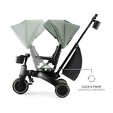 Kinderkraft JAZZ2 Triciclo 6 en 1, con función de Rueda para niños, Cochecito Plegable con Accesorios, protección UV UPF50+, de 9 Meses a 5 años, Verde