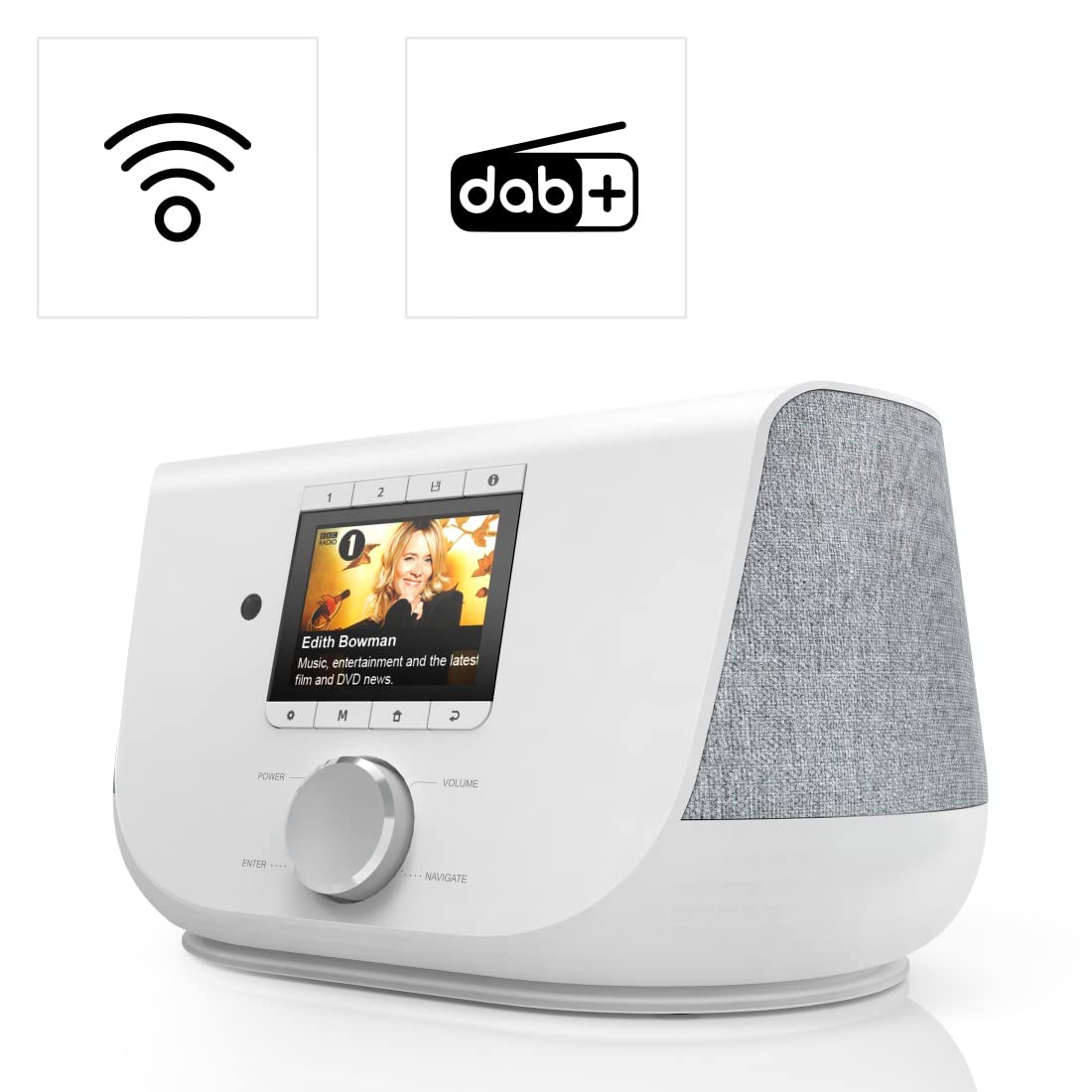 Hama | Radio Digital (FM/Dab/Dab+ / Radio por Internet/App/Bluetooth®, Blanco)