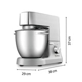 Moulinex Masterchef QA810D01 - Robot de cocina y repostería profesional 1500 W con kit de masas metálico, bol XL de 6,7 L, 4 posibilidades de accesoríos compatibles, de acero inoxidable