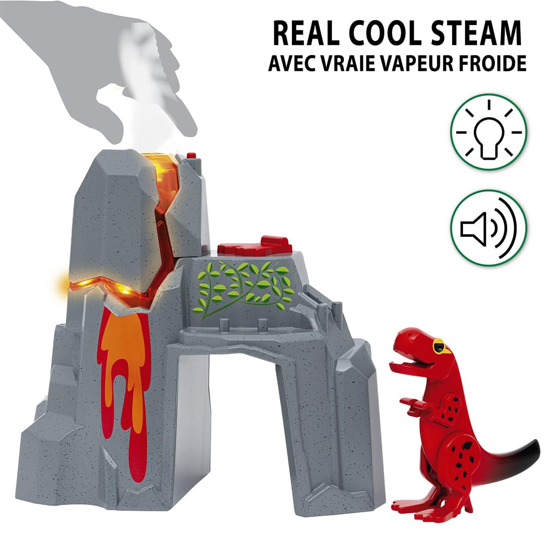 BRIO - Kit de Construcción Jurásico Deluxe, Circuito de Tren, Dinosarios, Volcán con Sonidos, Accesorios, Niños 3 Años o más