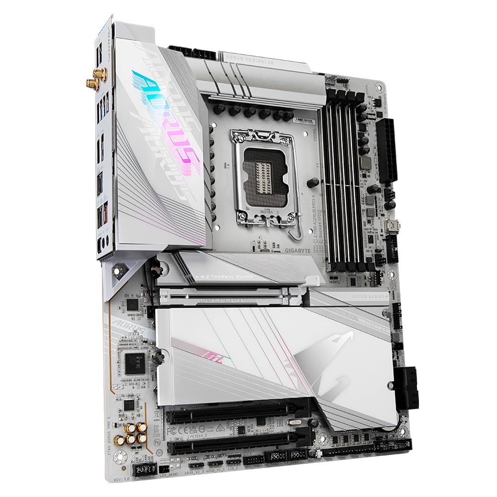 GIGABYTE Z790 AORUS Pro X Placa Base - Soporta CPUs Intel de 14ª generación, VRM de 18+1+2 Fases, hasta 8266MHz DDR5 (OC), 1xPCIe 5.0 + 4xPCIe 4.0 M.2, Wi-Fi 7, LAN de 5GbE, USB 3.2 Gen 2x2