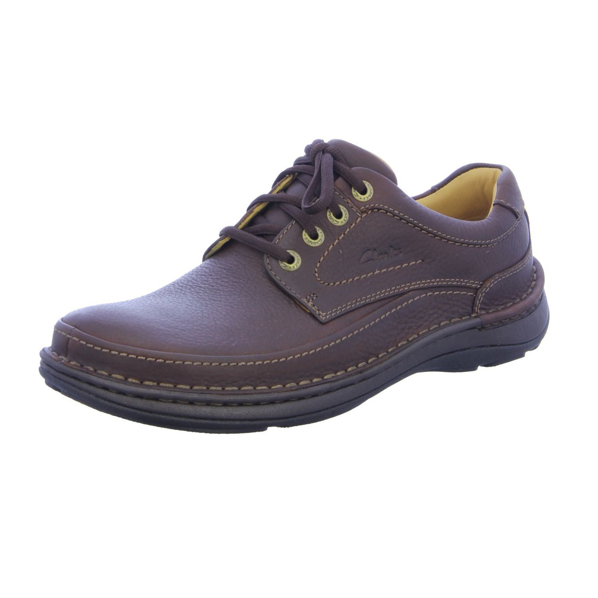 Clarks Nature Three, Botas derby Hombre, Mahogany Leather, 44.5 EU