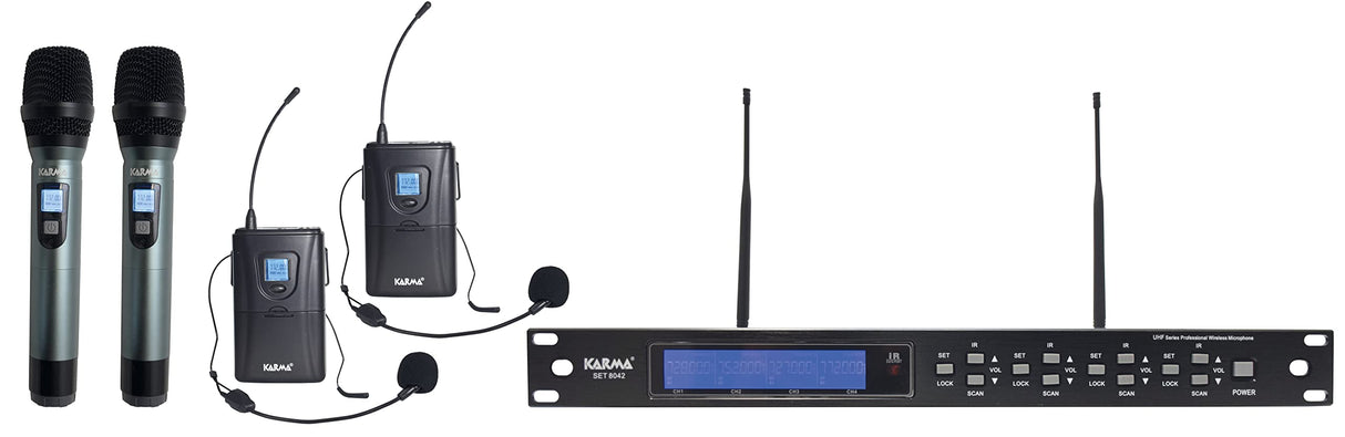 Kit de 4 radiomicrófonos UHF - 2 palmares 2 lavalier