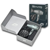 Pack Parlux Digitalyon con Difusor Magic Sense, Secador de cabello profesional con iones negatrivos, Muy ligero y potente, Fabricado en Italia, Color gris glitter