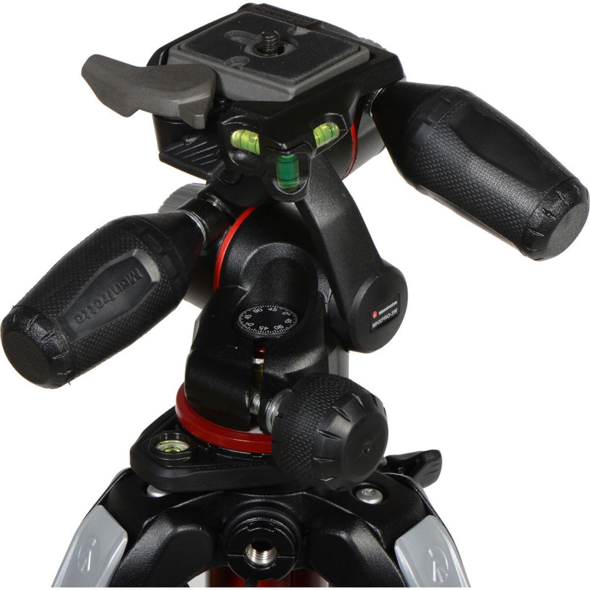 Manfrotto Trípode de Aluminio de 3 Secciones con Cabeza de 3 Vías, Kit de Accesorios de Fotografía Profesional, Trípode de Cámara con Cabezal