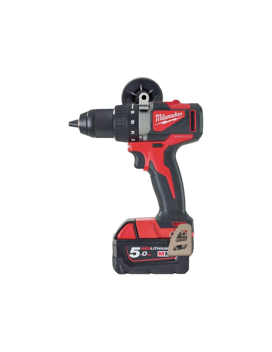 Taladro de tornillo MILWAUKEE Brushless M18 BLDDD2-502X - 2 baterías 18V 5.0Ah - 1 cargador 4933464515