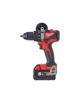 Taladro de tornillo MILWAUKEE Brushless M18 BLDDD2-502X - 2 baterías 18V 5.0Ah - 1 cargador 4933464515