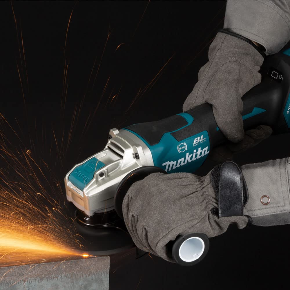 Makita DGA519Z Miniamoladora BL 18V LXT 125 mm X-Lock/Solo, sin batería y sin Cargador, 18 V, Negro