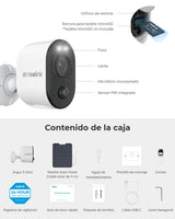 Reolink 4K Camara Vigilancia WiFi Exterior Solar, 8MP Cámaras de Vigilancia Sin Cables con Batería 2,4GHz/5GHz WiFi, Visión Nocturna en Color, Detección Smart, Cloud, Argus 3 Ultra con Panel Solar
