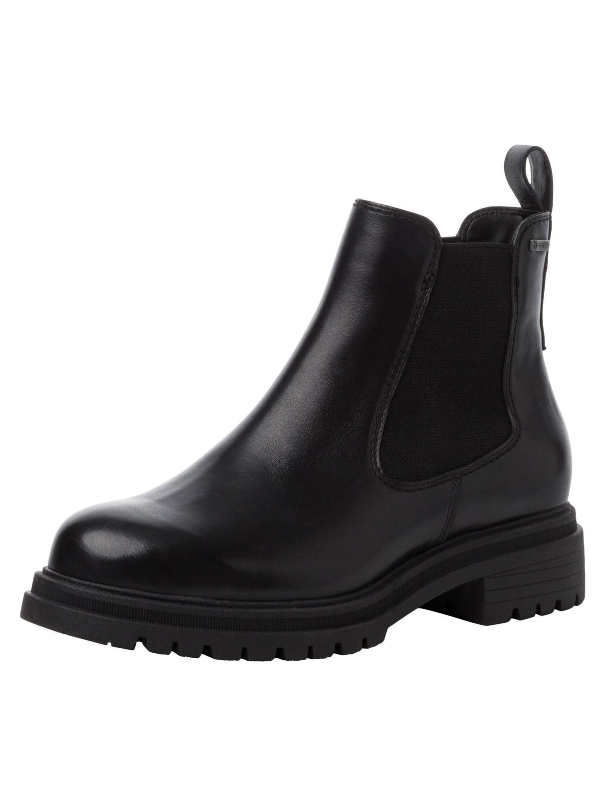 Tamaris Botines Chelsea para Mujer, Piel, Gore-Tex, Negro, 38 EU
