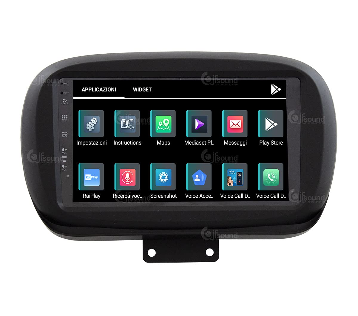 Jf Sound car audio system Autorradio de Ajuste Personalizado para Fiat 500X Android GPS Bluetooth WiFi Dab USB Pantalla táctil Full HD 9" procesador de 8 núcleos y comandos de Voz