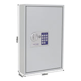 Caja fuerte para 64 llaves S64 EL de Rottner, Color gris claro, Fabricada en chapa metálica resistente, Cerradura electrónica, Teclado plano con luces LED, Tornillos de fijación incluidos