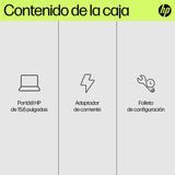 HP Ordenador portátil 15.6" FHD (Intel Core i5-1334U, 16GB RAM, 1TB SSD, Intel Iris Xe Graphics, Sin Sistema Operativo) Plata y Azul - Teclado QWERTY Español