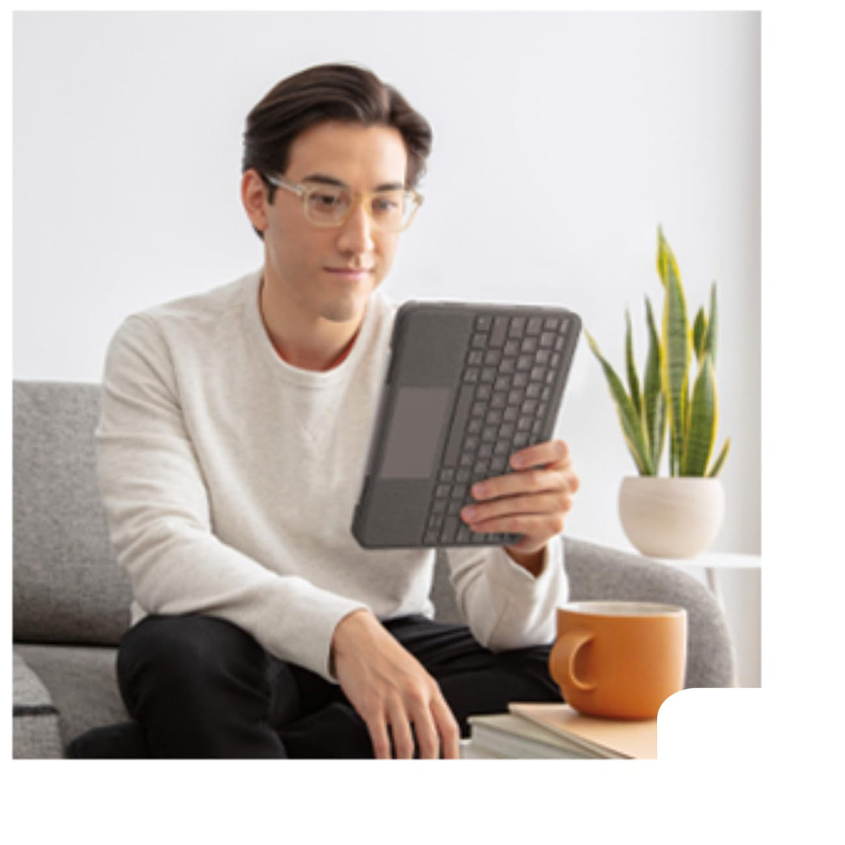 Logitech Folio Touch iPad funda teclado para iPad Air 4ª/5ª gen, 2020/2022, Disposición QWERTZ Alemán - Gris