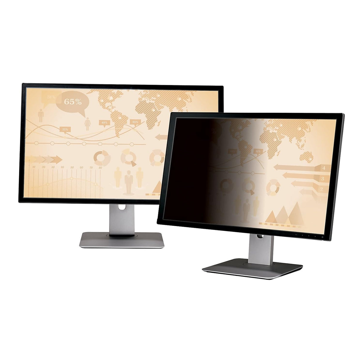 Filtro de privacidad 3M PF238W9B para monitor de pantalla panorámica de 23.8 ", 16: 9, Negro