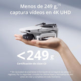 DJI Mini 4K, dron con cámara 4K UHD para adultos, menos de 249g, estabilización en 3 ejes, transmisión de vídeo a 10 km, regreso automático, 1 batería para un tiempo máx. de vuelo de 31 min