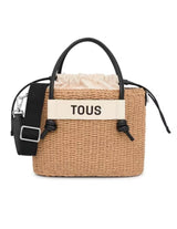 TOUS, Capazo Mediano Scoubidou Natural-Negro TU para Mujer, Beige, Talla única