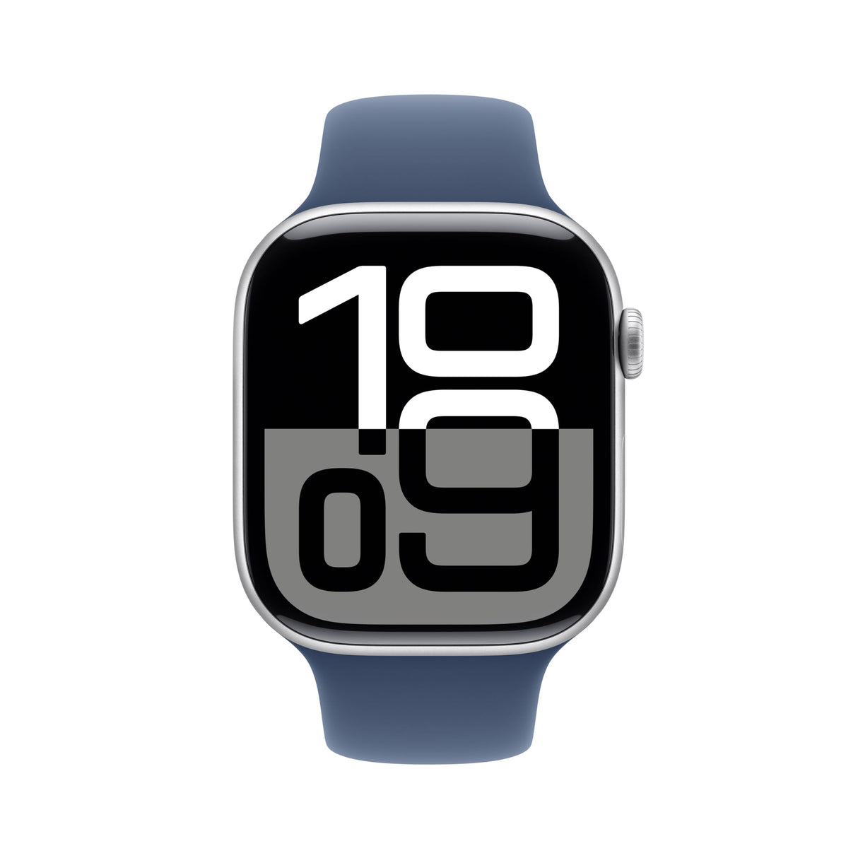 Apple Watch Series 10 GPS + Cellular Smartwatch con Caja de Aluminio Plata de 46 mm y Correa Deportiva Azul Denim - Talla M/L. Monitor de entreno, App ECG, Pantalla Retina Siempre Activa
