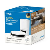 Tapo RV20 MAX Plus Robot Aspirador, Blanco, con 5300Pa de succión, Base de autovaciado, navegación láser LiDAR, mapeo Inteligente, Limpieza 4 en 1, Control por Voz y App, Solo 83 mm de Alto
