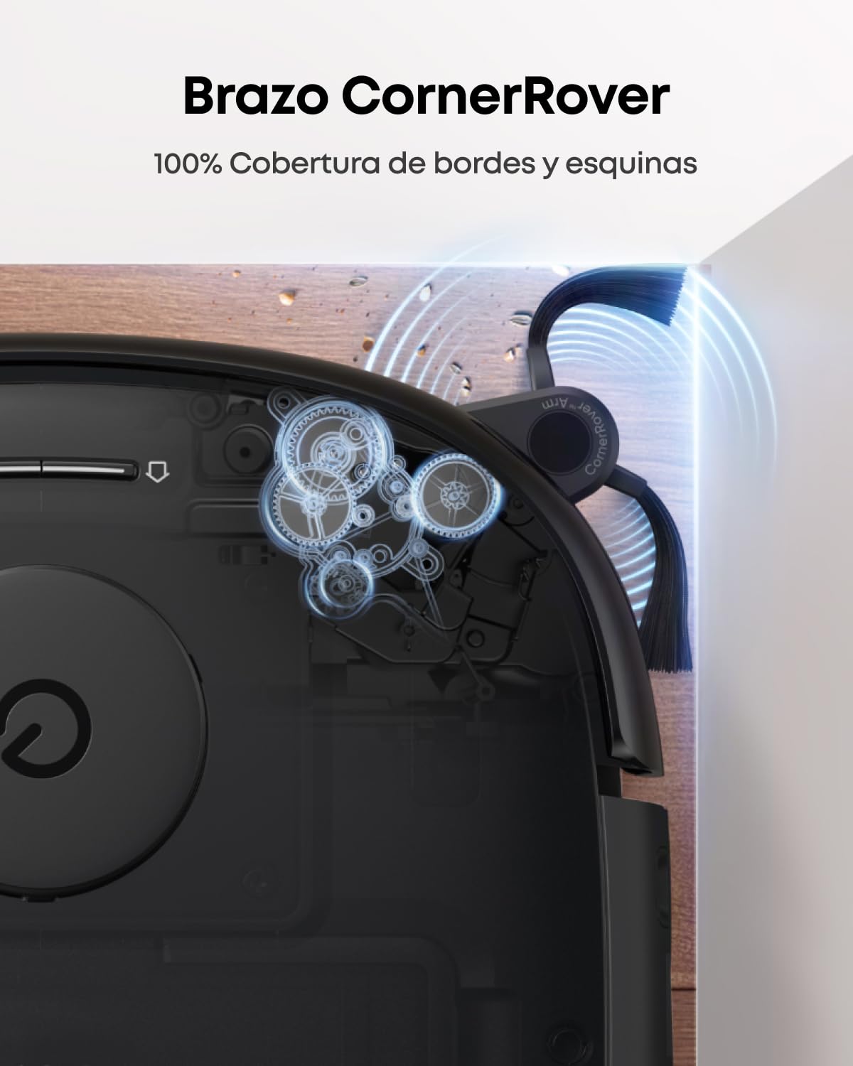 eufy Robot Aspirador Omni E28, Aspirador quitamanchas portátil, Sistema HydroJet, succión Turbo de 20.000 Pa, cepillos desenredantes DuoSpiral, Brazo CornerRover, estación Todo en uno.