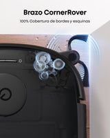 eufy Robot Aspirador Omni E28, Aspirador quitamanchas portátil, Sistema HydroJet, succión Turbo de 20.000 Pa, cepillos desenredantes DuoSpiral, Brazo CornerRover, estación Todo en uno.