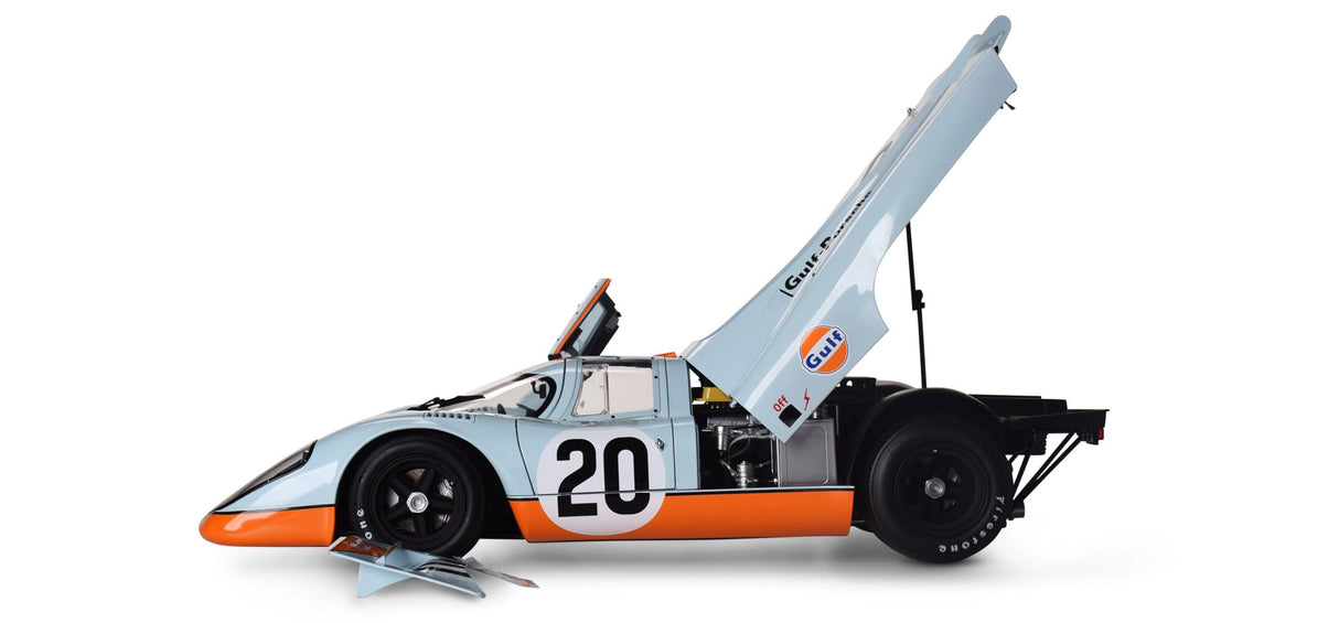IXO Colecciones 1:8 IXO Porsche 917KH #20 Golfo - modelismo, maquetas, Kit, Kit de modelismo, función luz, Kit de construcción