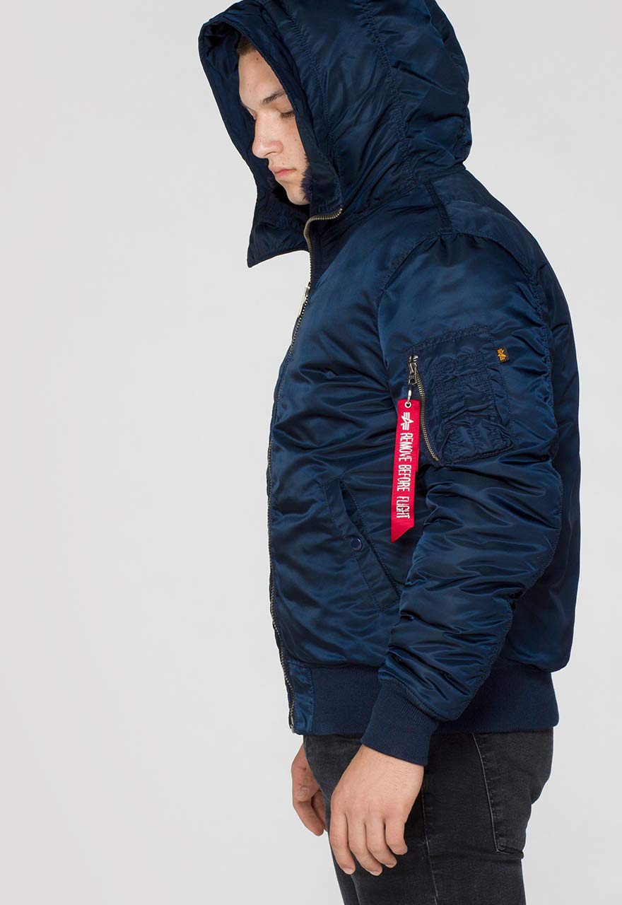 Alpha MA-1 Hooded Chaqueta, Rep.Blue, M para Hombre