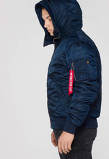 Alpha MA-1 Hooded Chaqueta, Rep.Blue, M para Hombre