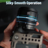 SIRUI Night Walker 16mm Lente de Cine con Enfoque Manual, T1.2 Large Aperture S35 Frame Wide Angle Prime Lens para X Montura Cameras, para X-H2/H2S, XT-4, XT-3,X-S10, X-S20 (MS16X-B, X Montura, Negro)