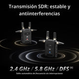 Receptor DJI SDR Transmission, transmisión de vídeo inalámbrica SDR 1080p/60 fps a 3 km, Solo el RX, Estable y antiinterferencias, Gran penetración, Alta tasa de bits, receptores ilimitados