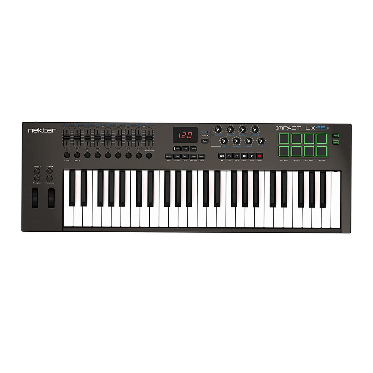 Nektar Impact LX49 + Teclado MIDI USB, Controlador con integración DAW