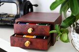 VIOLA Caja de hilo de costura y bordado, elegante cajonera 30 con bobinas de hilo de poliéster de 1000 m, hilo para coser y bordar 100% poliéster, acolchado y patchwork